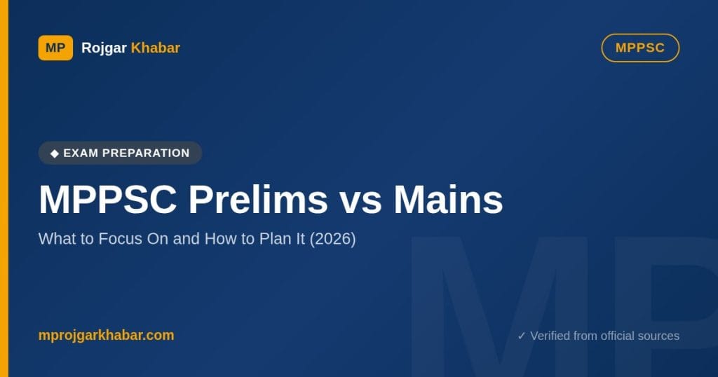 MPPSC Prelims vs Mains: What to Focus On and How to Plan It (2026)